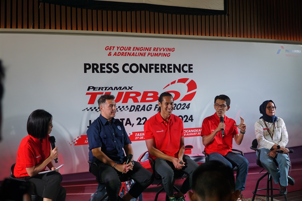 Sean Gelael Hadiri Konferensi Pers Pertamax Turbo Drag Fest 2024